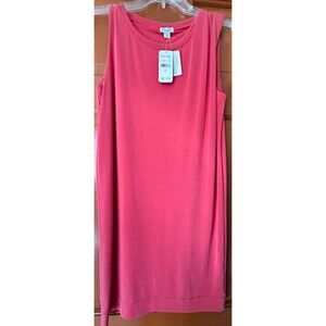 SPLENDID Dress Coral Red Sleeveless Knee-Length Drapey Dress NWT $138 Size XS